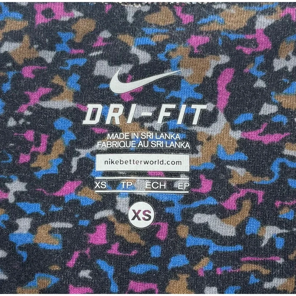 Nike Dri-Fit Cropped Leggings Women's XS‎ Multi Color Geometric Gym Training